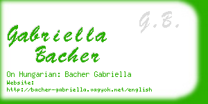 gabriella bacher business card